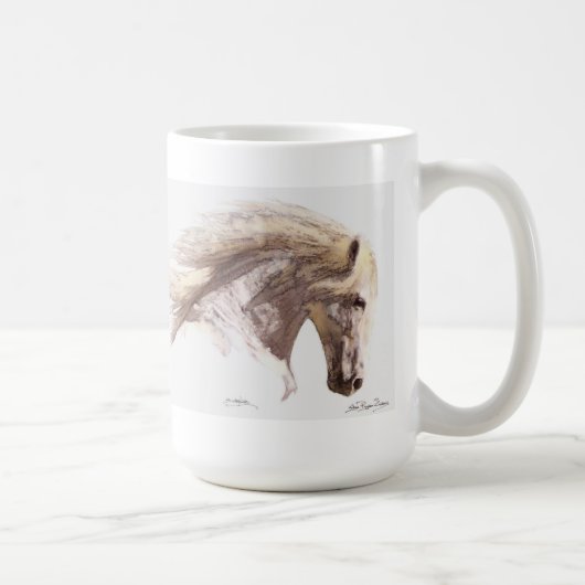 White Horse Stallion Fine Art Mok (Rechts)