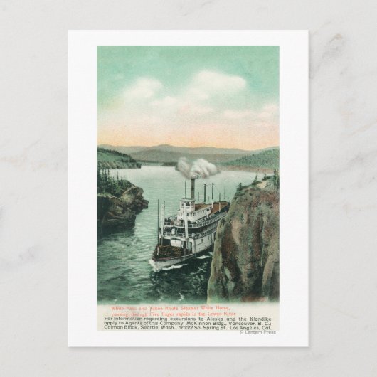 White Horse Steamer Briefkaart (Voorkant)