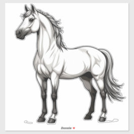 White Horse Sticker