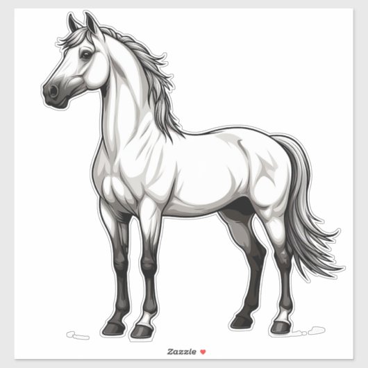 White Horse Sticker (Vel)
