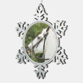 WHITE HORSE TIN SNEEUWVLOK ORNAMENT (Rechts)