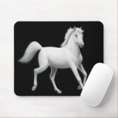 White Horse Trotting Mousepad Muismat (Met muis)