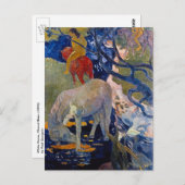 White Horse van Paul Gauguin,  Kunst Briefkaart (Voorkant / Achterkant)