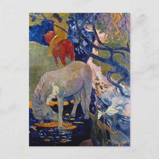 White Horse van Paul Gauguin,  Kunst Briefkaart (Voorkant)
