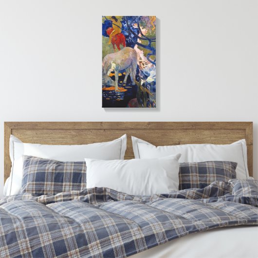 White Horse van Paul Gauguin,  Kunst Canvas Afdruk (Insitu (Slaapkamer))