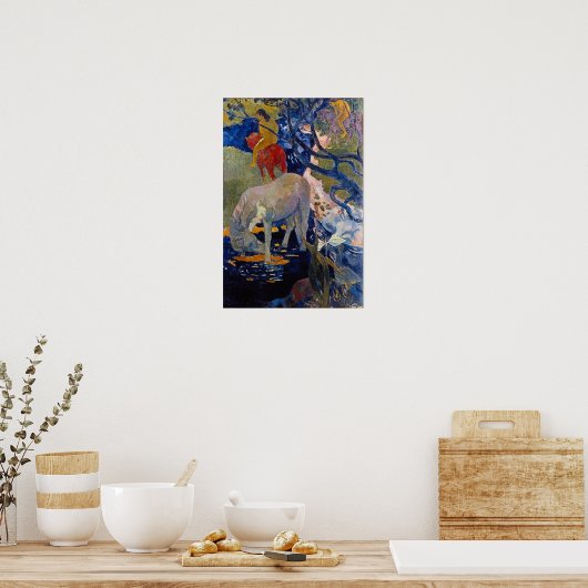 White Horse van Paul Gauguin,  Kunst Poster (Keuken)