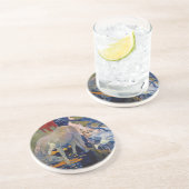 White Horse van Paul Gauguin,  Kunst Zandsteen Onderzetter (Zijkant)