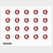 White Horse Vierkante Sticker (Vel)