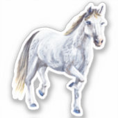 White Horse Vinyl Sticker (Voorkant)