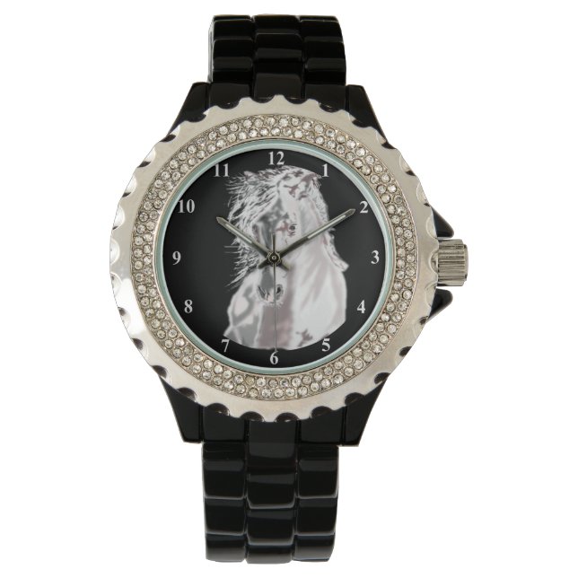 White Horse Watch - Kies kleuren Horloge (Voorkant)