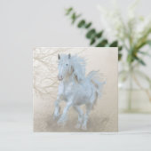 White Horse - Wenskaart Feestdagenkaart (Staand voorkant)