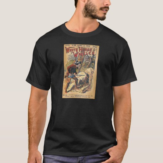 White Horse - Western Dime Novel -  T-shirt (Voorkant)
