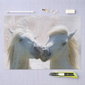 White Horses Best Friends Decoupage Tissuepapier (Craft)