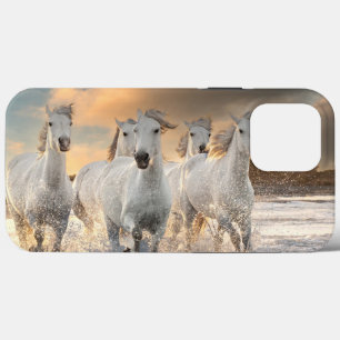 White Horses Hoesje-Mate iPhone Case