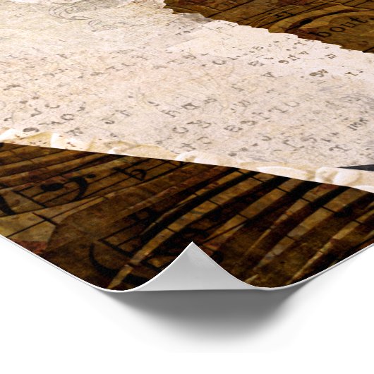 White Horses Retro Poster (Hoek)