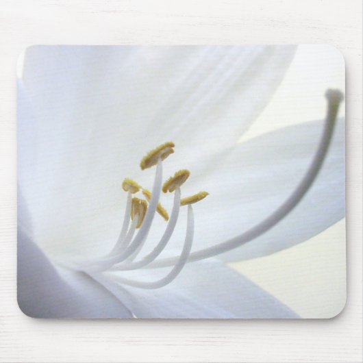 White Hosta Flower Mousepad Muismat (Voorkant)