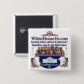 White House 2016 Republican Candidate Pin Vierkante Button 5,1 Cm (Voorkant /achterkant)