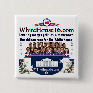 White House 2016 Republican Candidate Pin Vierkante Button 5,1 Cm
