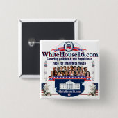White House 2016 Republican Candidate Pin Vierkante Button 5,1 Cm (Voorkant /achterkant)