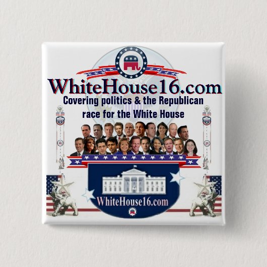 White House 2016 Republican Candidate Pin Vierkante Button 5,1 Cm (Voorkant)