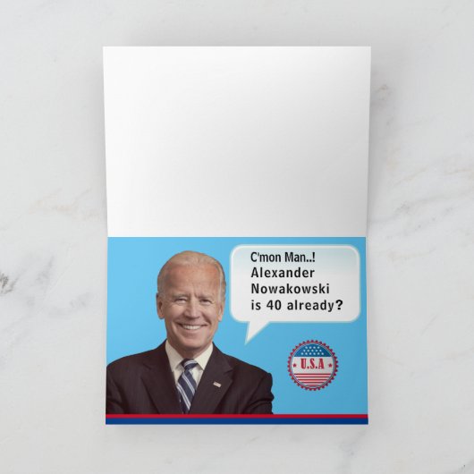 White House 50th Birthday Biden Mannen Funny Gaff (Binnen)