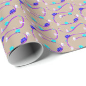 White House Blue Truck Purple Road Cadeaupapier (Rol Hoek)