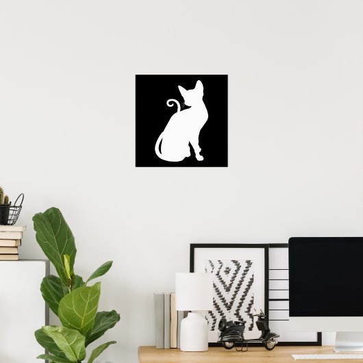 White House Cat Poster (Thuiskantoor)