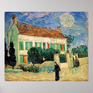 White House in Night, Vincent Van Gogh Poster