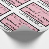 White House Pink Slip for Trump 2020 Verkiezing Cadeaupapier (Hoek)