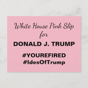 White House Pink Slip for Trump Resistance Briefkaart