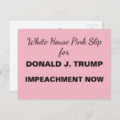 White House Pink Slip for Trump Resistance Briefkaart (Voorkant / Achterkant)