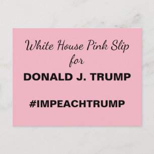 White House Pink Slip for Trump Resistance Briefkaart