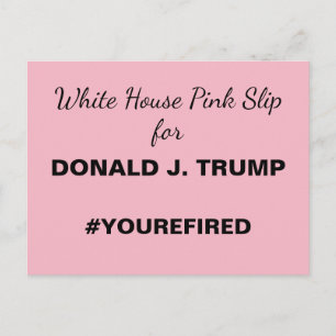 White House Pink Slip for Trump Resistance Briefkaart