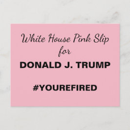 White House Pink Slip for Trump Resistance Briefkaart