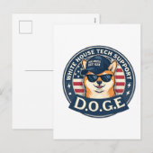 White House Tech Support Doge Feestdagenkaart (Voorkant / Achterkant)