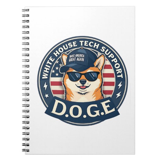 White House Tech Support Doge Notitieboek (Voorkant)