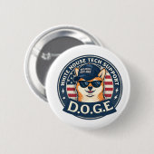 White House Tech Support Doge Ronde Button 5,7 Cm (Voorkant /achterkant)
