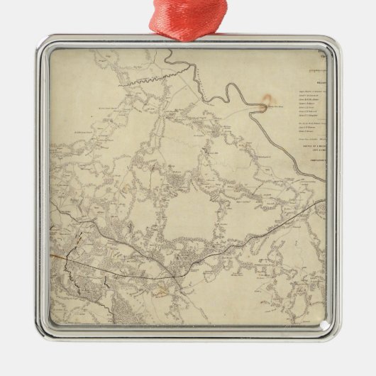 White House to Harrisons Landing Metalen Ornament (Voorkant)