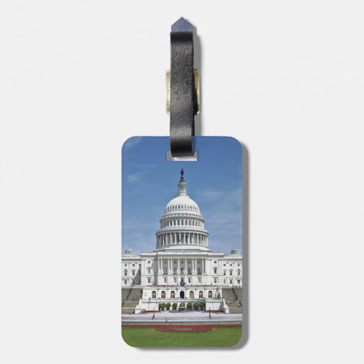 White House US Capitol Building Washington DC Bagagelabel (Achterkant verticaal)