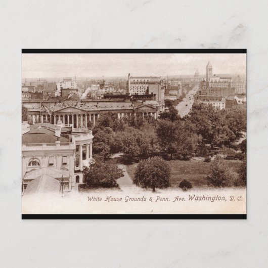 White House, Washington DC 1907  Briefkaart (Voorkant)