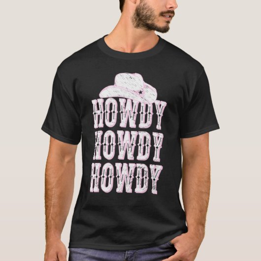 White Howdy Rodeo Western Land Zuid T-shirt (Voorkant)