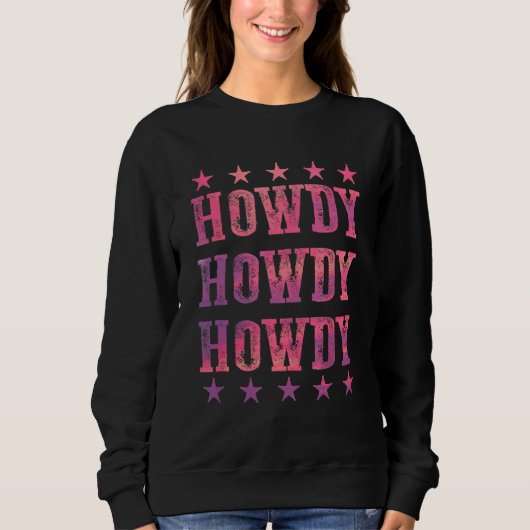 White Howdy Rodeo Western Land Zuid Trui (Voorkant)
