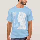 White Hula Girl Head T-Shirt (Voorkant)