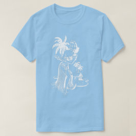 White Hula Girl T-Shirt