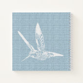 White Hummingbird Blue Notitieboek (Achterkant)