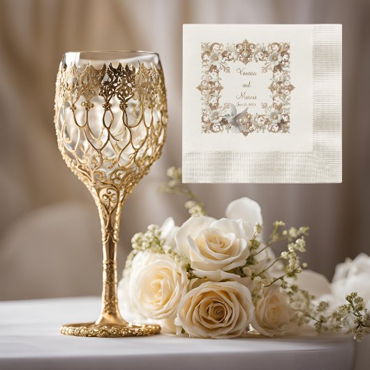 White Hummingbird Coined Cocktail servetten