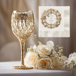 White Hummingbird Coined Cocktail servetten