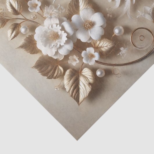 White Hummingbird Decoupage Tissue Wrapping Tissuepapier (Detail)