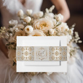 White Hummingbird Fancy Invitation Belly Band Uitnodigingen Wikkel