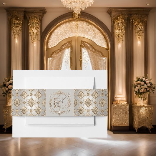 White Hummingbird Fancy Invitation Belly Band Uitnodigingen Wikkel